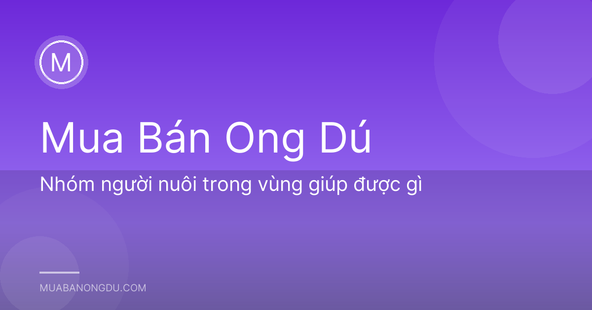 Nhóm người nuôi trong vùng giúp được gì